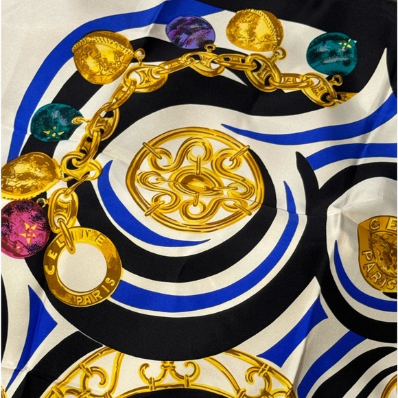 Authentic CELINE Scarf 100% Silk in Excellent Condition - Picture 4 of 7